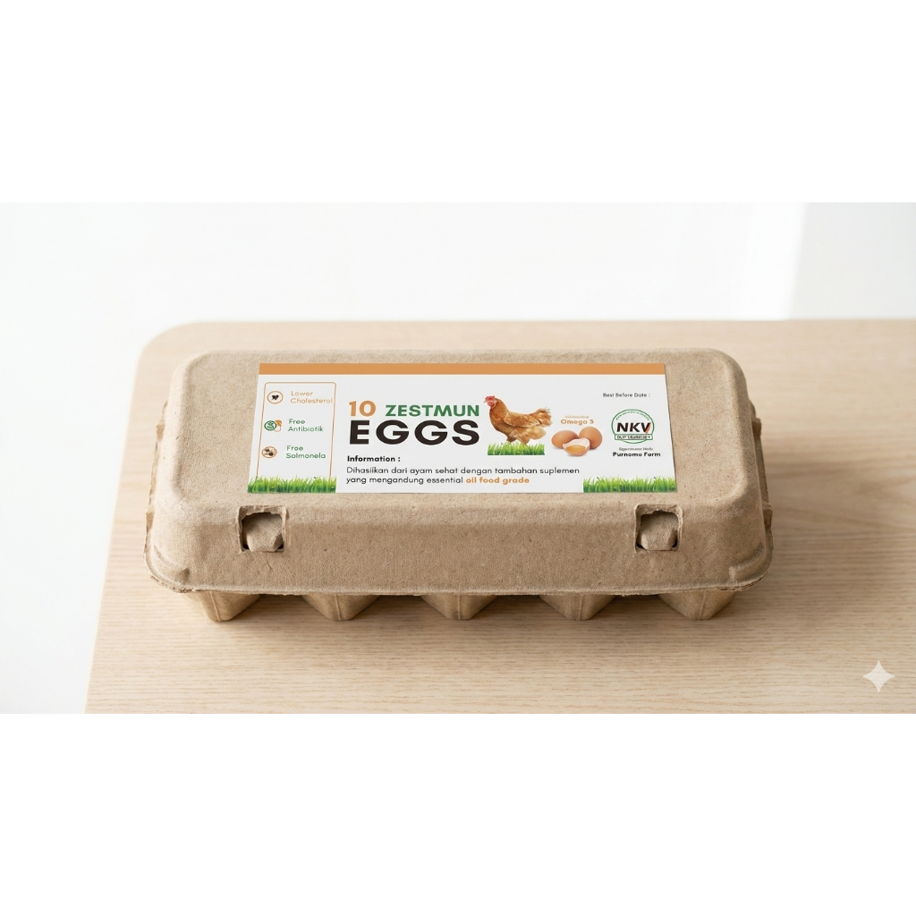 Telur Ayam | Telur Omega3 | Telur Ayam Negeri Omega 3 10 Butir | Segar , Berkualitas | Motekar Omega