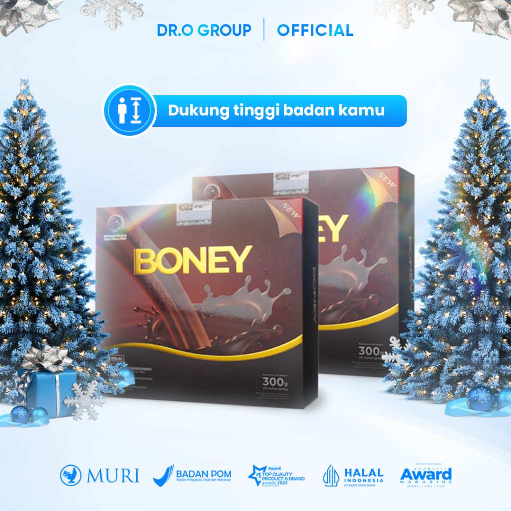 Susu Boney 2 Kotak Peninggi Badan Herbal Boney Asli Original Penambah Tinggi Badan BPOM