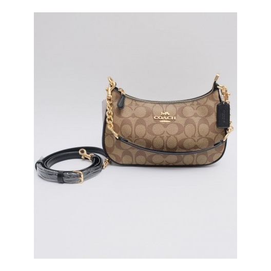 New Coach CA548 Teri Sign Chain KHAKI BLACK Authentic Bag Ready Then Sold