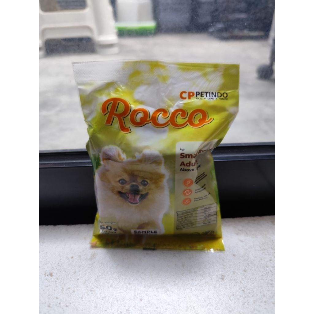 rocco for small breed adult above 1 year chiken and duck 50g