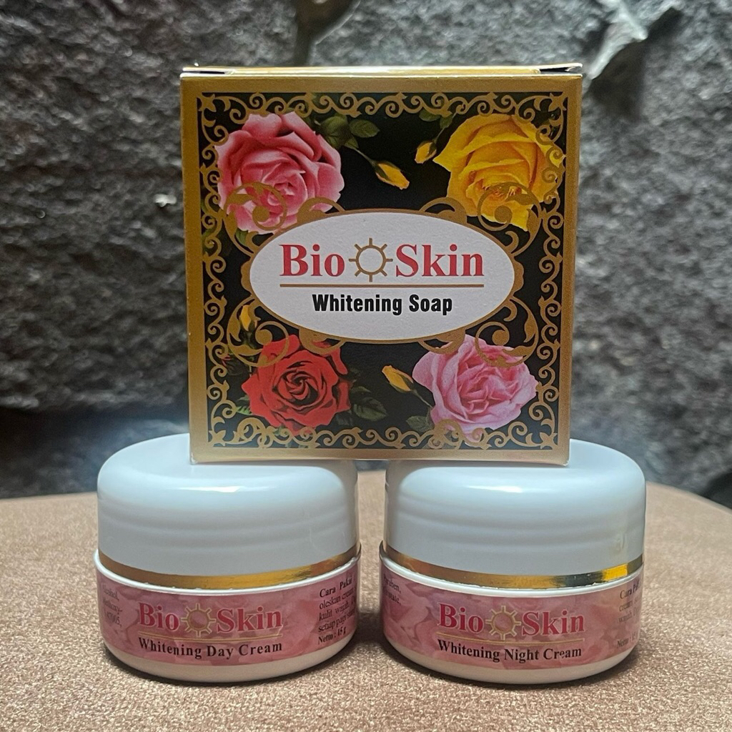 BioSkin Paket Hemat (Night Cream + Day Cream + Soap), Glowing.