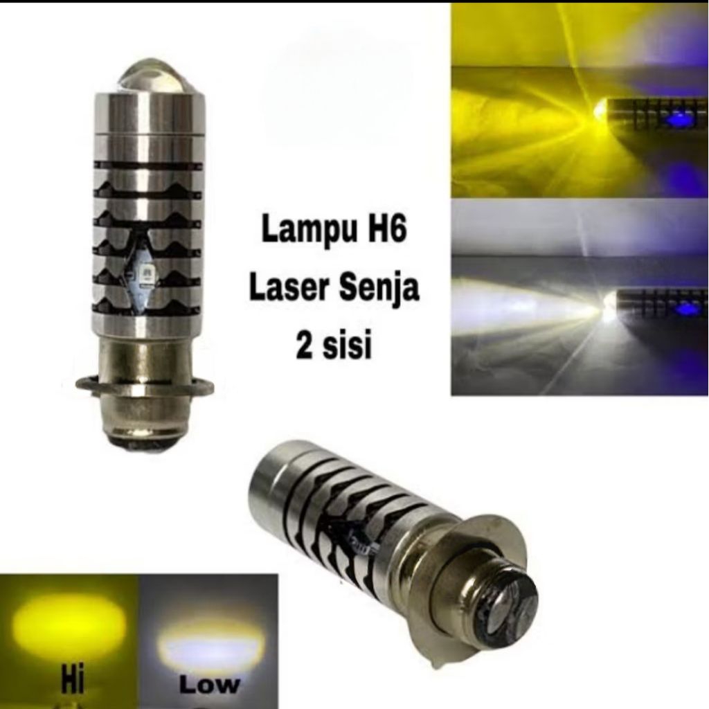 Lampu LED Laser Shinagawa H6 Bebek Matic AC DC 12V-80
