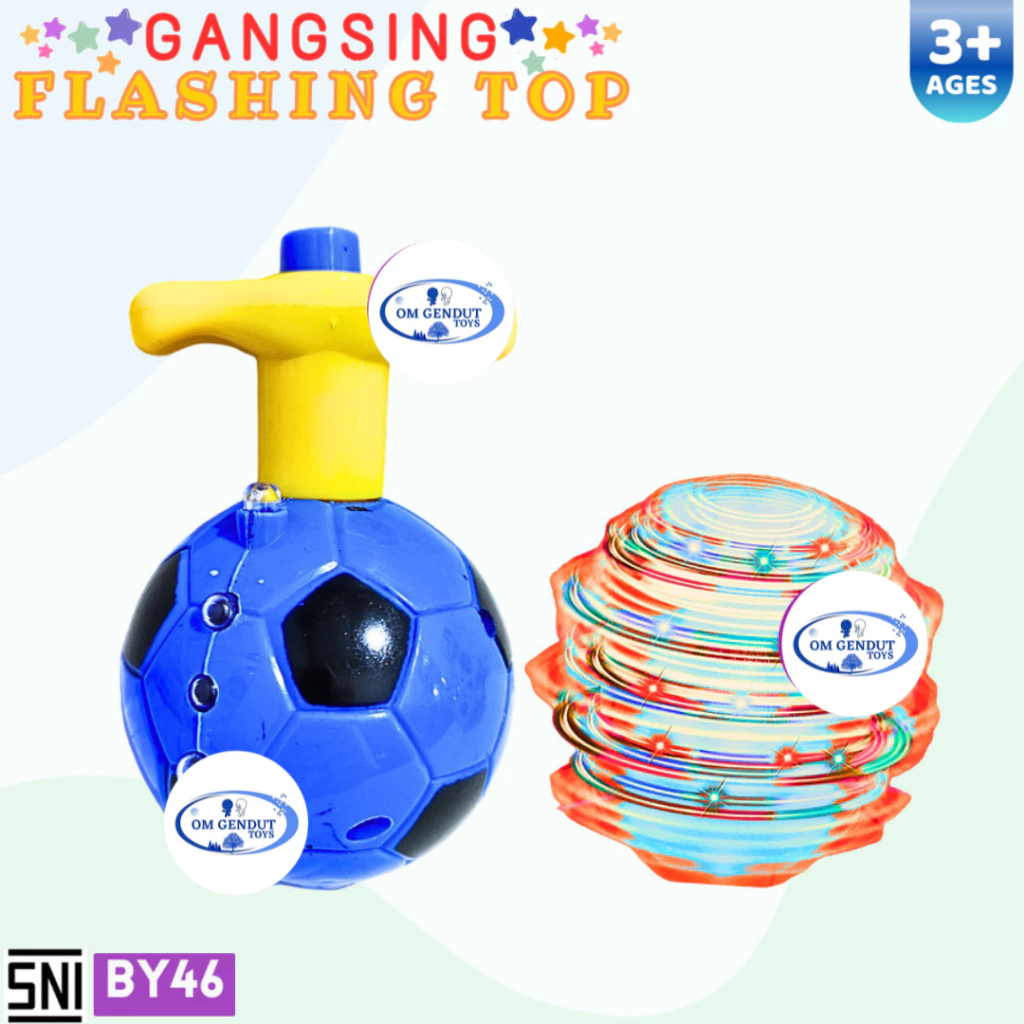 GT Mainan Gangsing Musik dan Lampu BOLA SEPAK