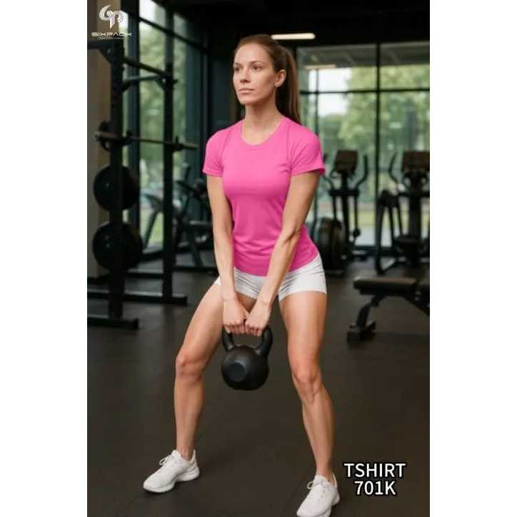 Kaos Olahraga Wanita Polos Gym Fitness Aerobic Yoga By Sixpack Kode K