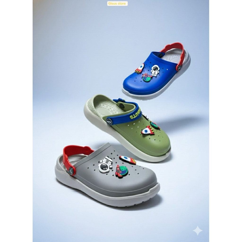 PORTO 1086B Sandal karakter cowok cewek anak remaja tanggung karet anti slip 30-35