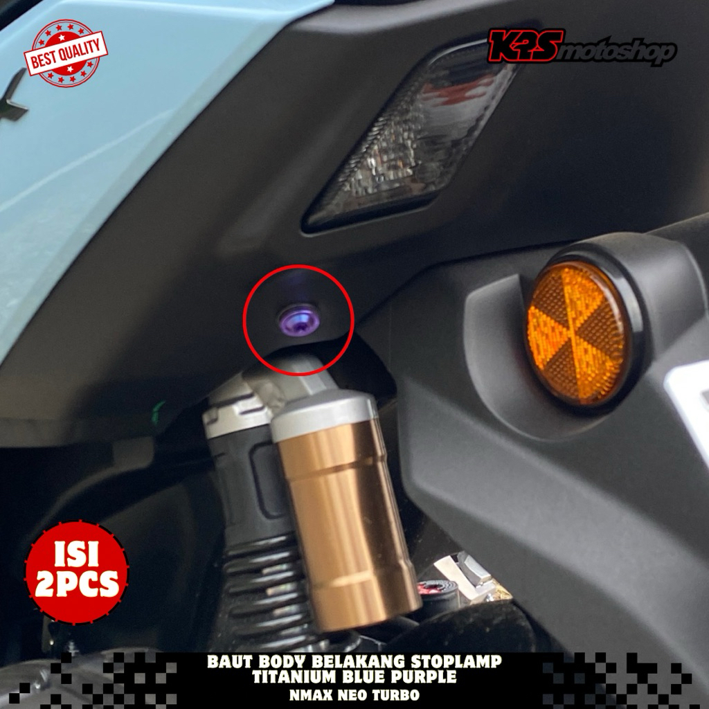 BAUT BODY BAWAH STOPLAMP LAMPU BELAKANG TITANIUM BLUE PURPLE NMAX N-MAX NEO TURBO CONNECTED (2PCS)