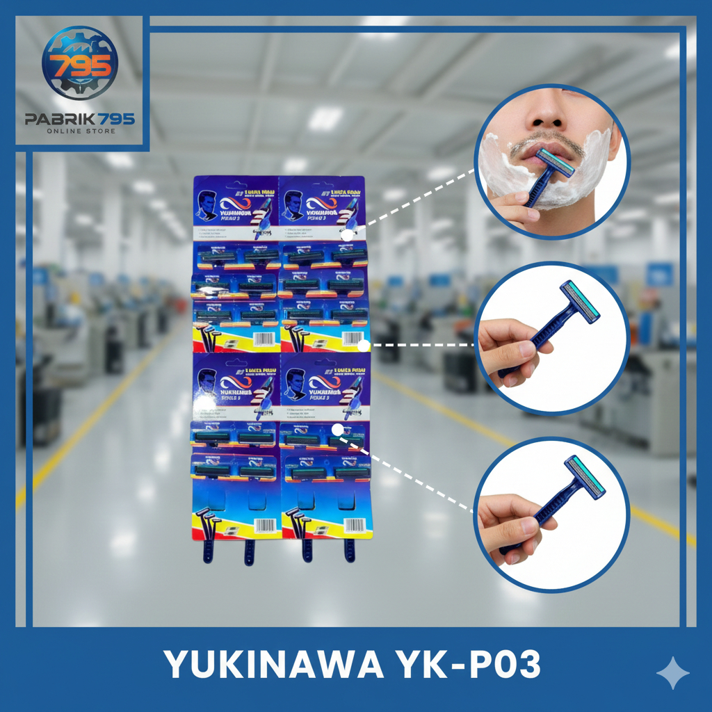 Alat Cukur Yukinawa Kumis YK-P03 3 Mata Pisau, Alat Cukur Bulu, Cukur Kumis dan Jenggot, Garukan, Cu