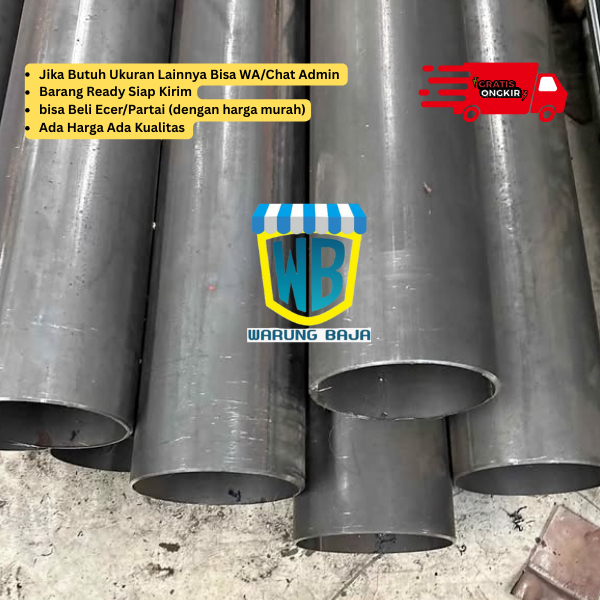 Besi Pipa Hitam 2 1/2" - pipa hitam 2 1/2inch - pipa besi - warungbaja