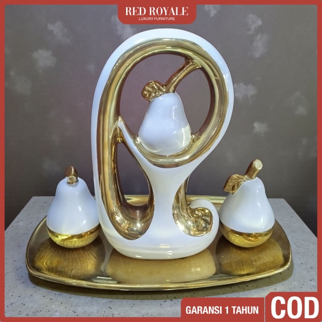 pajangan buah set keramik dekorasi hiasan ruang tamu