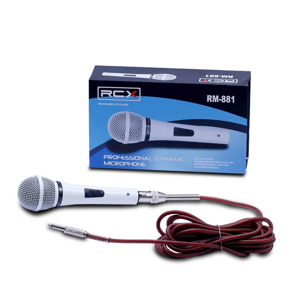 Mic RCX RM-881 Suara Jernih Mantap - Mikrofon Kabel Dynamic Anti Feedback Original RCX Audio