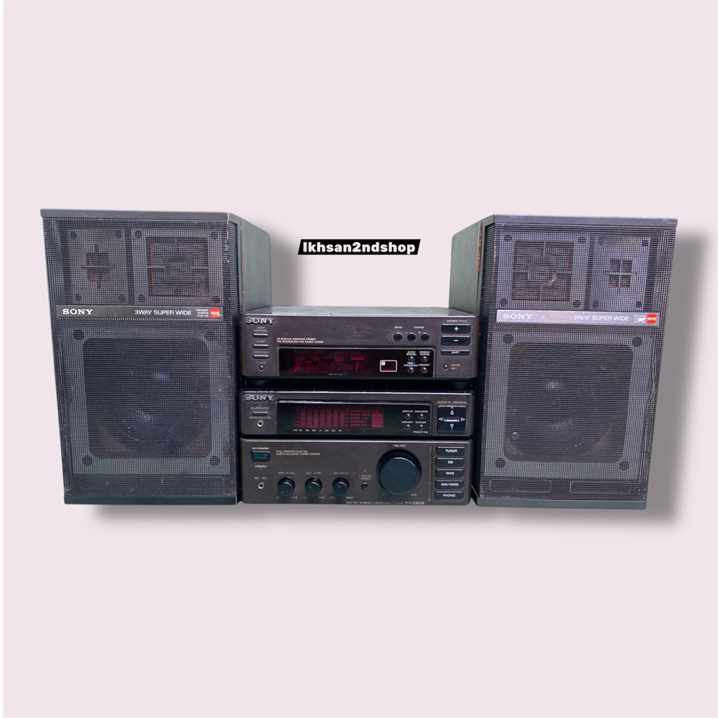 Set Integrated Stereo Amplifier & Tuner Compo HiFi SONY FH-929