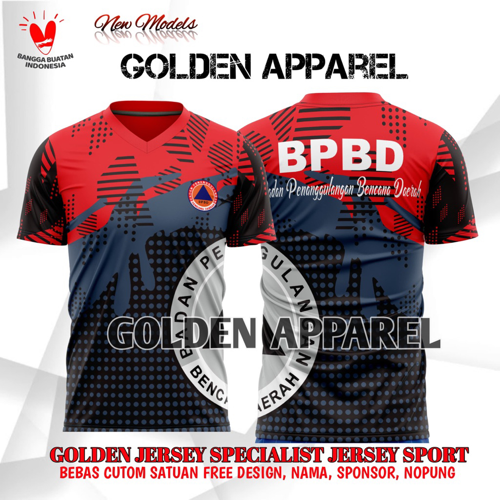 Kaos jersey bpbd custom/baju kaos bpbd murah/kaos jersey badan penanggulangan bencana daerah