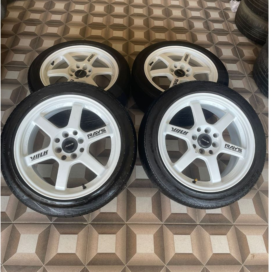 1 (PROMO)1 SET VELG  BARU Ban SECOND TE37 BTV VICTORY R16 H4 dbl vcd 100/114 Lbr 6.5 ET 40 Wrn Putih