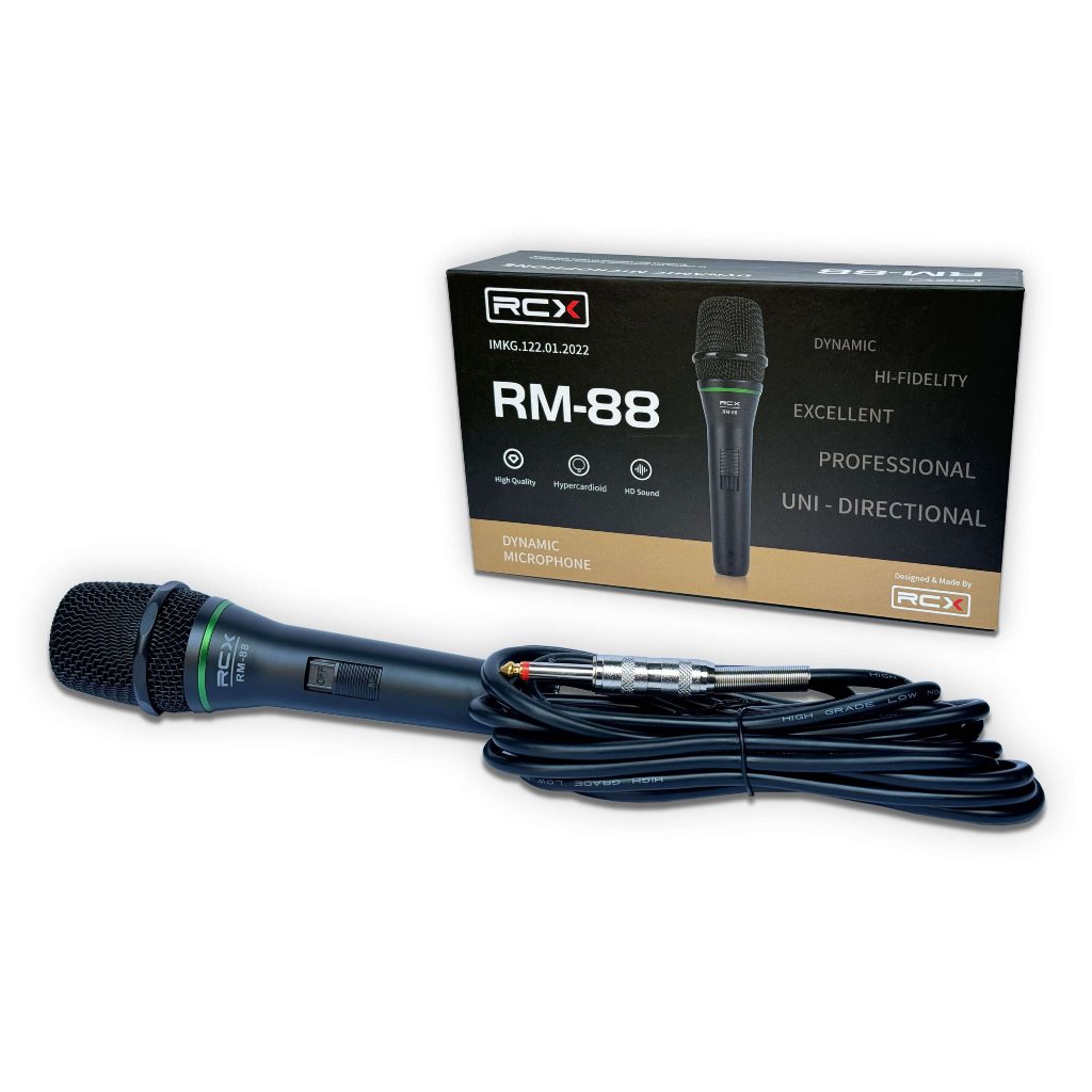 RCX RM-88 Mic Kabel Profesional Original - Microphone Vokal Dynamic Berkualitas High Sensitivity