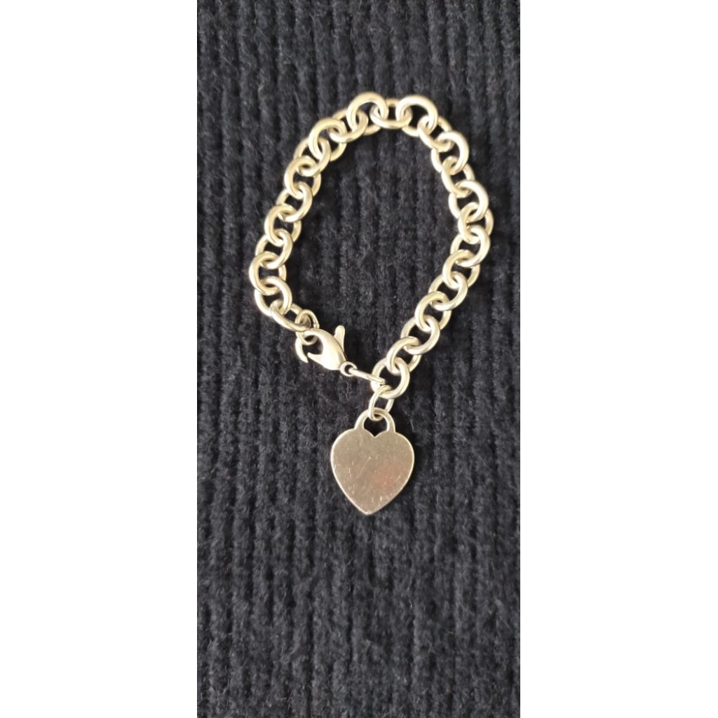 gelang Tiffany hati vintage asli