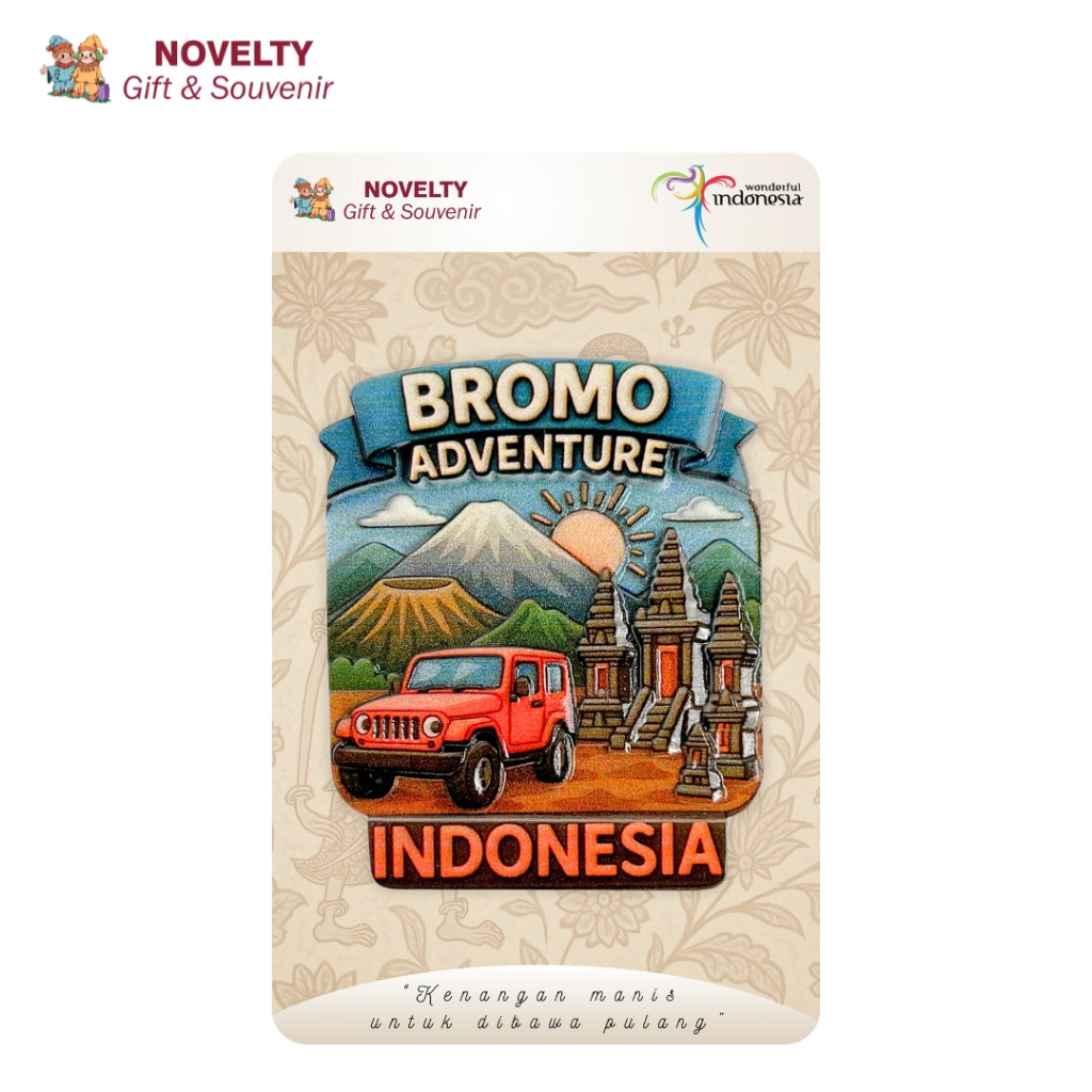 Souvenir Magnet Kulkas Bromo Adventure Oleh oleh Jawa Timur Negara Indonesia