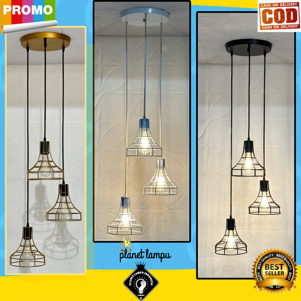Lampu Gantung Hias Minimalis Estetik untuk Atap Plafon Void Cafe Restoran Ruang Tamu Ruang Makan Ter