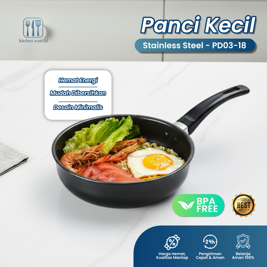 Peralatan Dapur Alat Masak Panci Sup Besi Mini Anti-Lengket Memasak Sup Mie