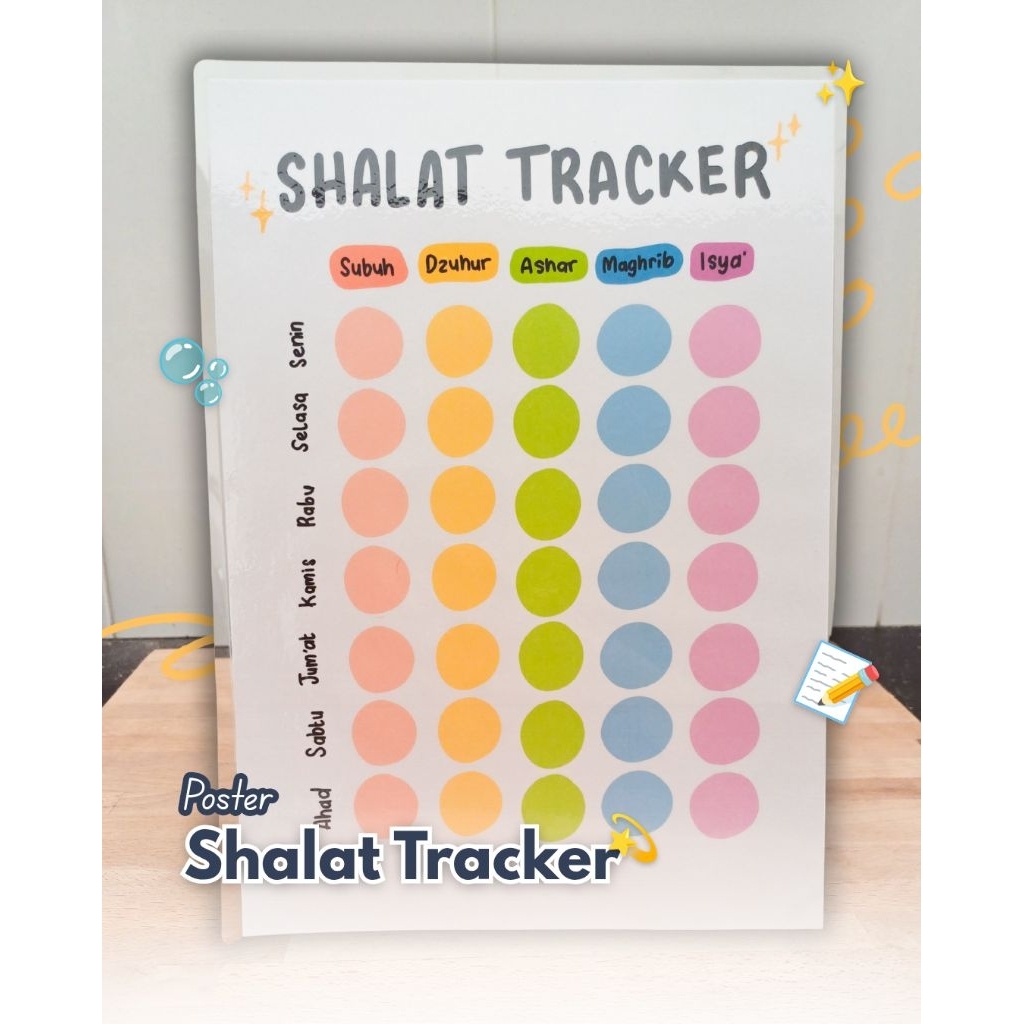 Shalat tracker for kids tracker sholat | Kreasi Nasali
