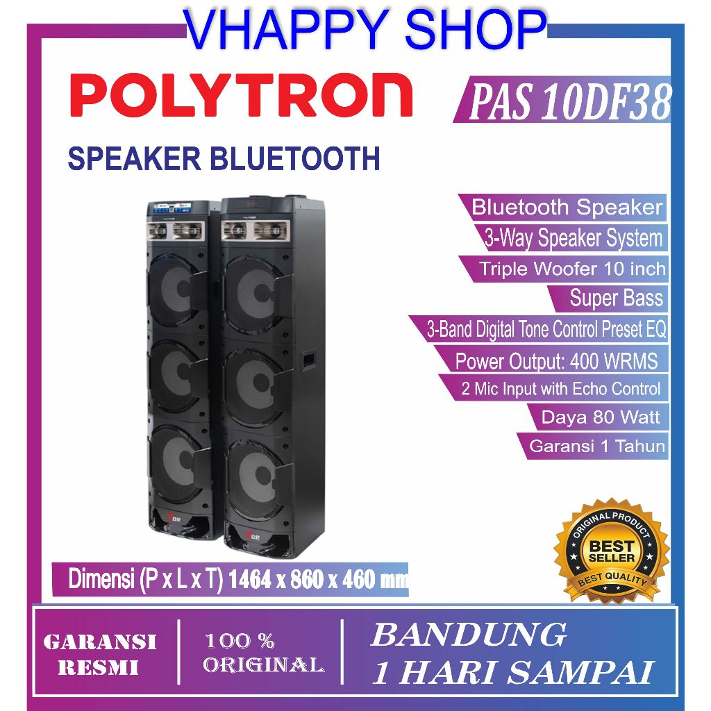 SPEAKER AKTIF POLYTRON PAS 10DF38 PAS 10DF38