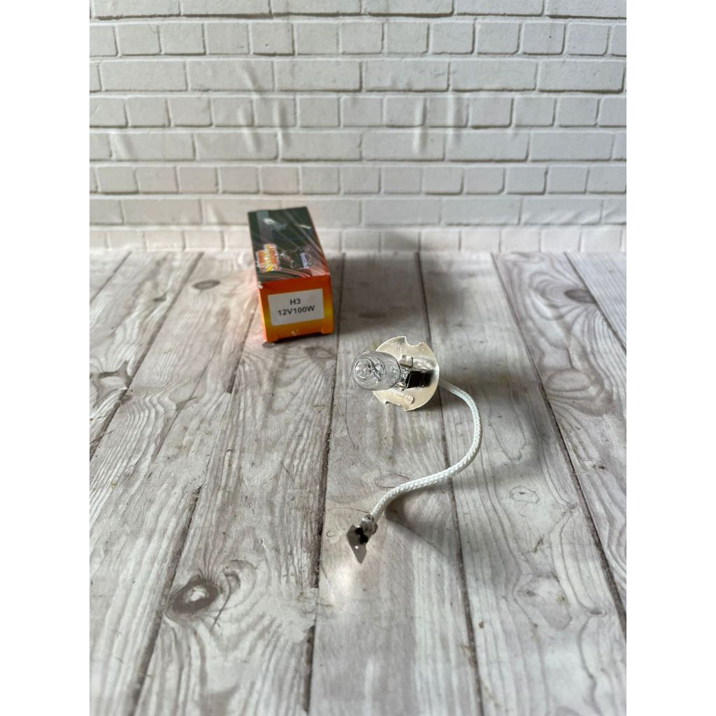 BOHLAM DEPAN HALOGEN H3 LAMPU TEMBAK 12 VOLT 100 WATT UNTUK MOTOR DAN MOBIL