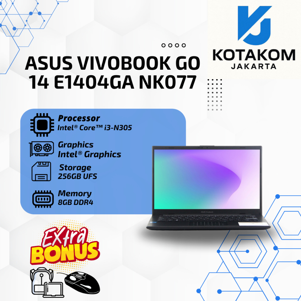 Asus VivoBook Go 14 E1404GA-NK077 Intel i3 N305