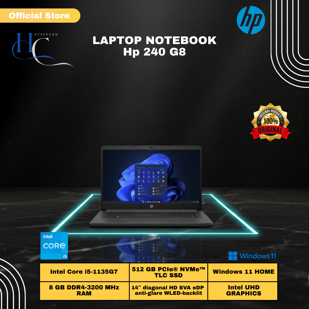 Hp 240 G8 Intel Core I5-1135G7/RAM 8GB/SSD 512GB/WINDOWS 11/14.0FHD