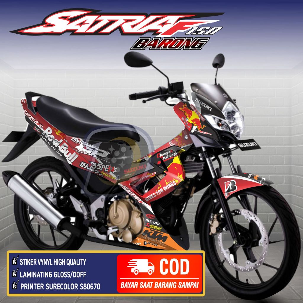 Stiker Motor Satria FU Barong Striping Satria Fu Barong Decal Suzuki Fu 2009 2012 Toro Racing