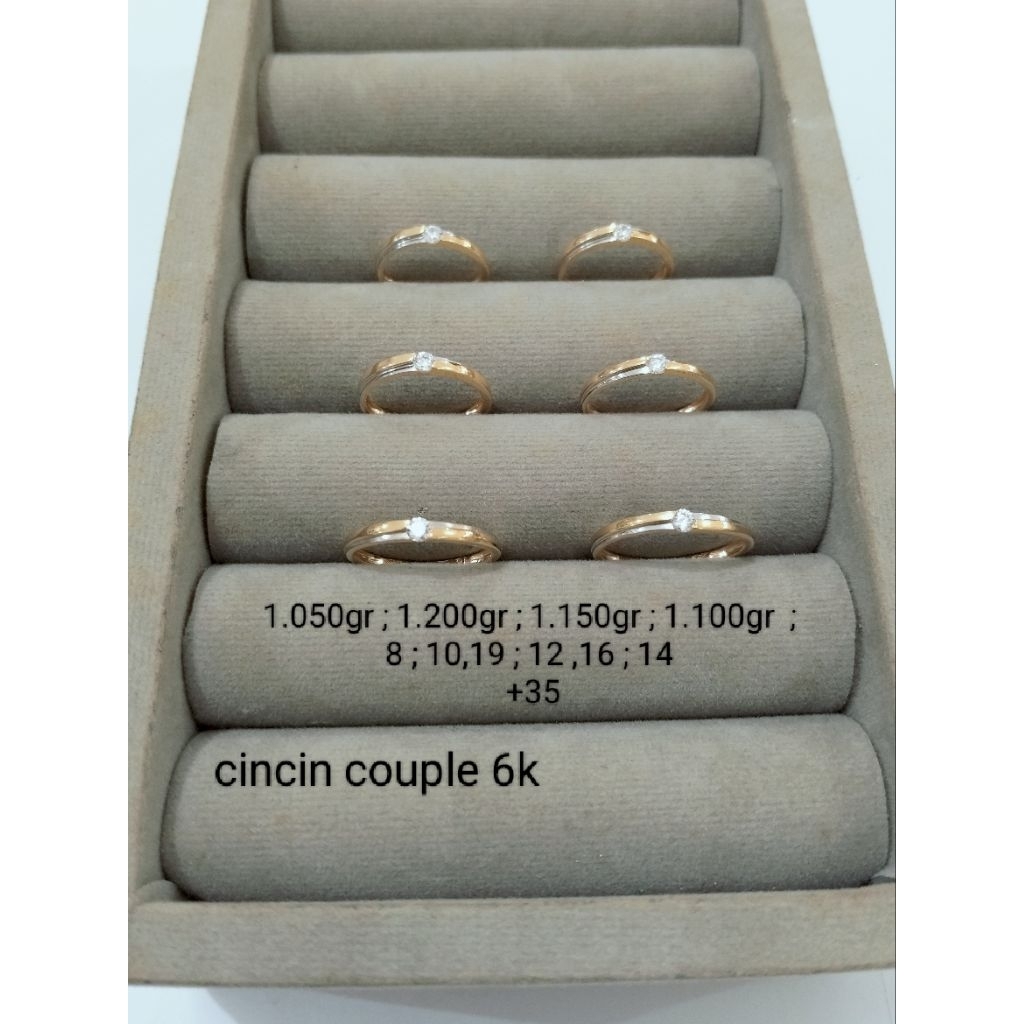 cincin couple emas 6 karat
