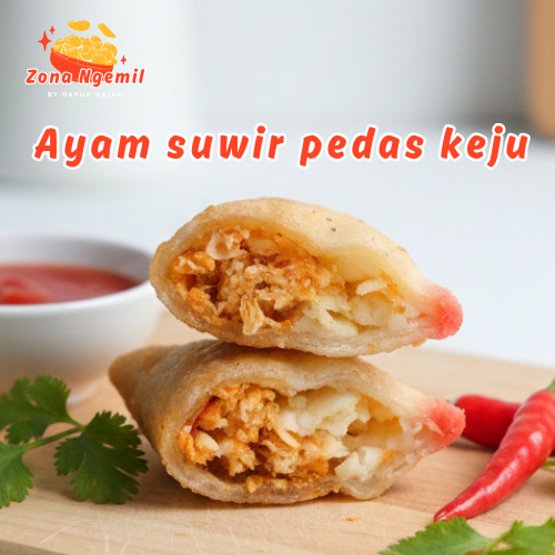 CIRENG ISI AYAM SUWIR PEDAS KEJU/CIRENG ISI AYAM PEDAS+KEJU/ISI 8