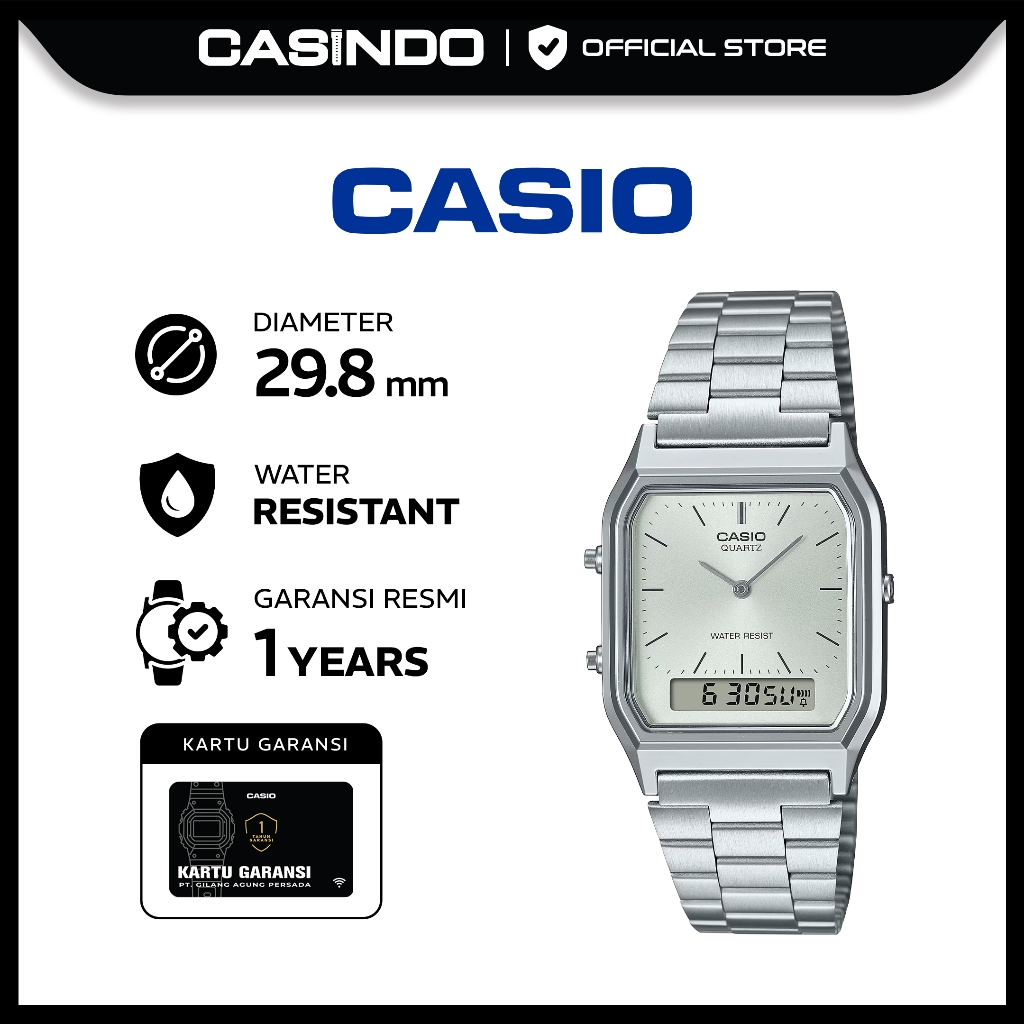 CASIO Jam Tangan Unisex Analog Digital AQ-230A-7AMQYDF