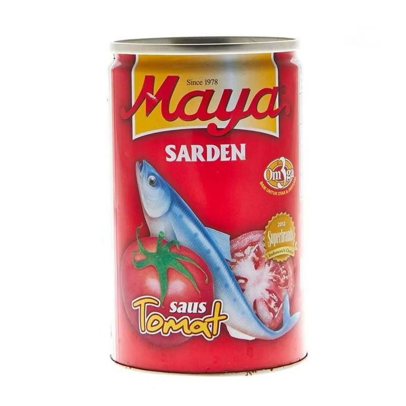 Maya Sarden Kaleng Besar Dalam Saus Tomat 425g