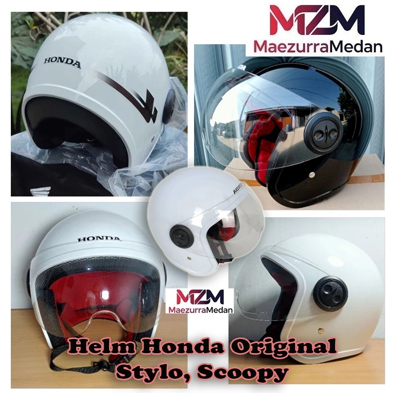 Helm Scoopy Stylo TRX-S Original (Baru) Hitam & Putih