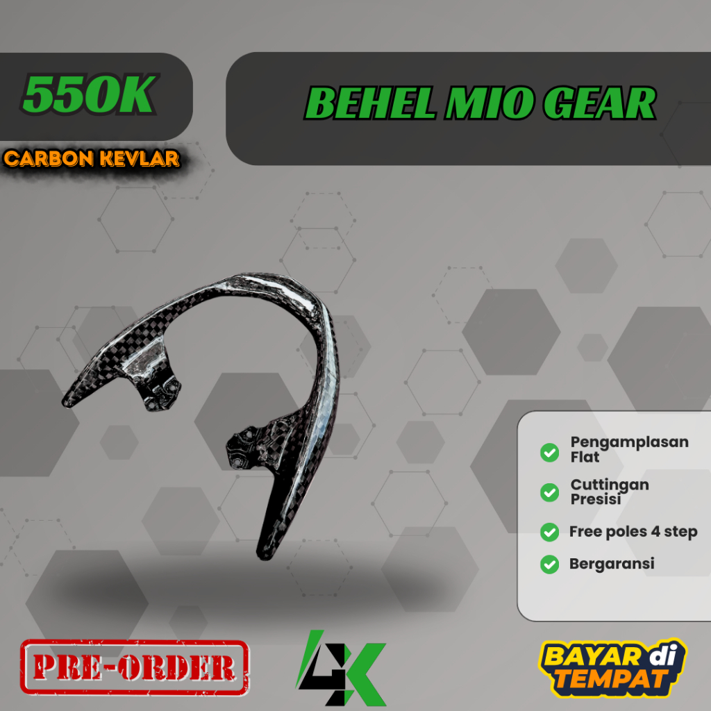 Behel/Begel Mio Gear 125 Carbon Kevlar