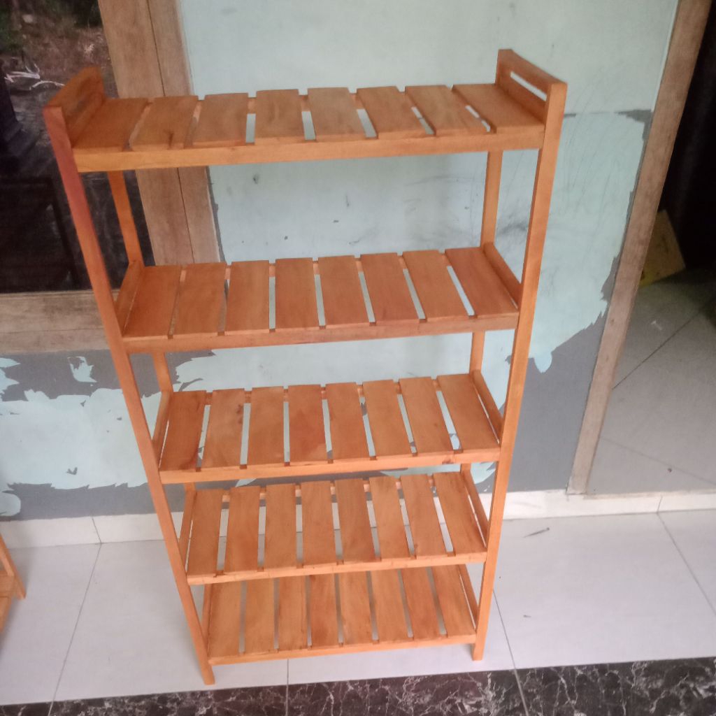 rak susun lima/rak sepatu/rak ikan cupang/rak buku/rak minimalis dari kayu