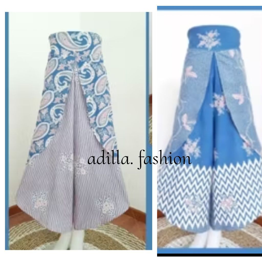 CELANA KULOT LAYER ROK BATIK TUMPUK SAYAP LAYER // KULOT TUMPUK KEKINIAN MODEL SAYAP TERBARU BAWAHAN