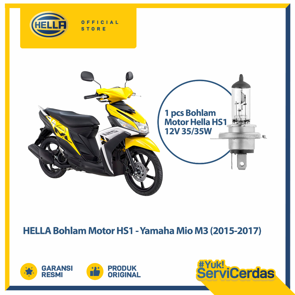 Bohlam Motor Hella Yamaha Mio M3 (2015-2017) HS1 12V 35/35W PX43T Standard - Lampu motor
