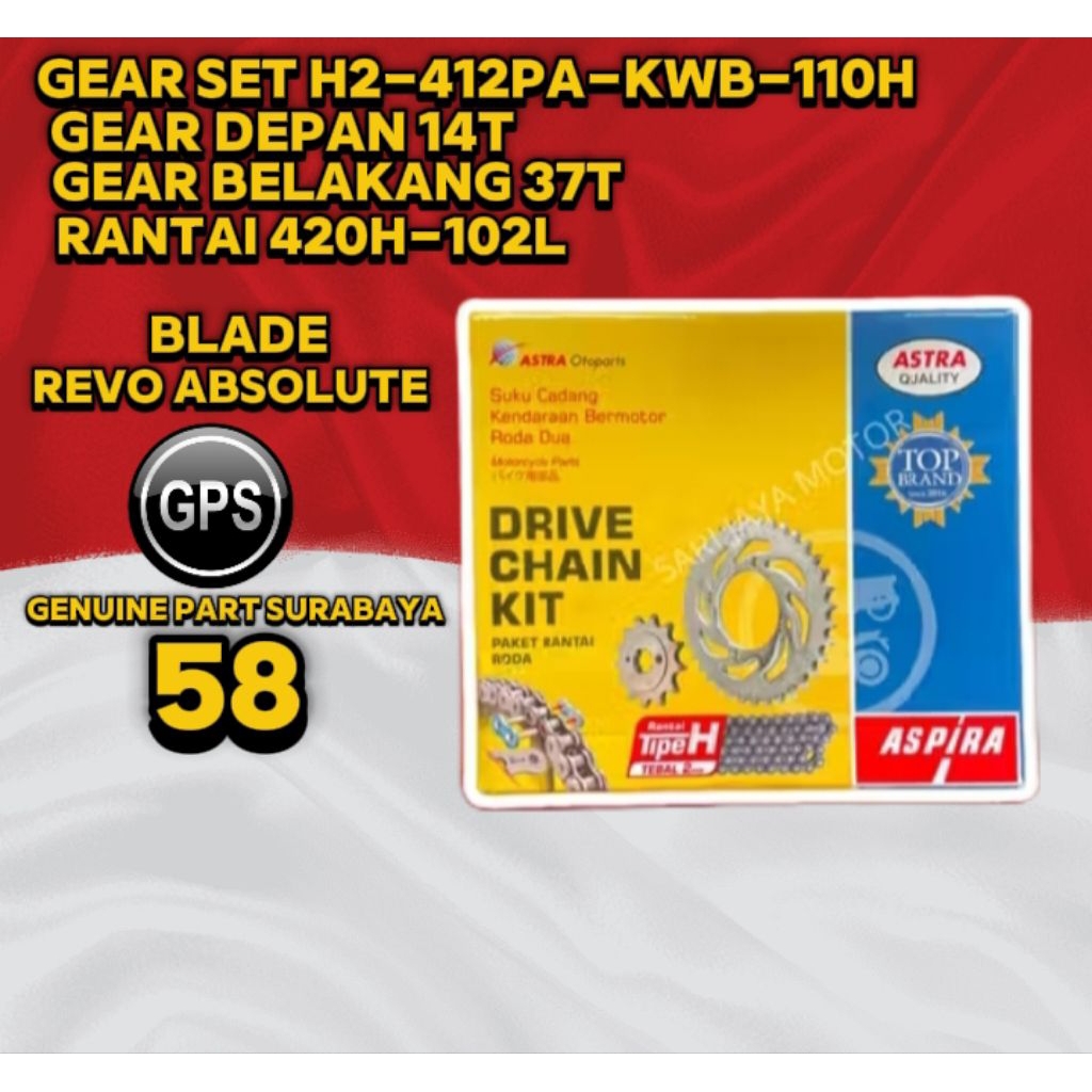 Gear Set Blade, Revo Absolute (KWB-110H) Original Aspira