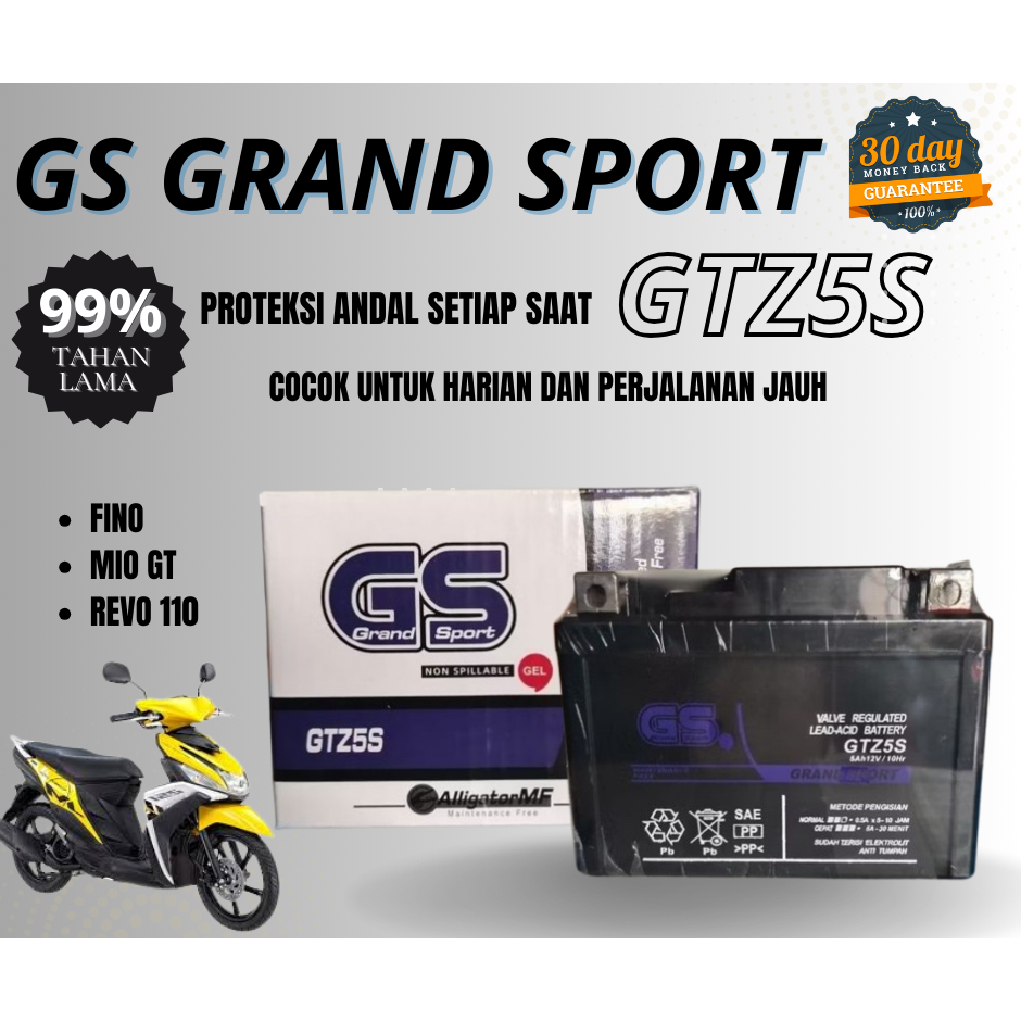 Aki Motor GTZ5S MF Aki Kering Motor Honda Beat karbu Beat FI Vario 110 Supra X 125 Scoopy Spacy Blad