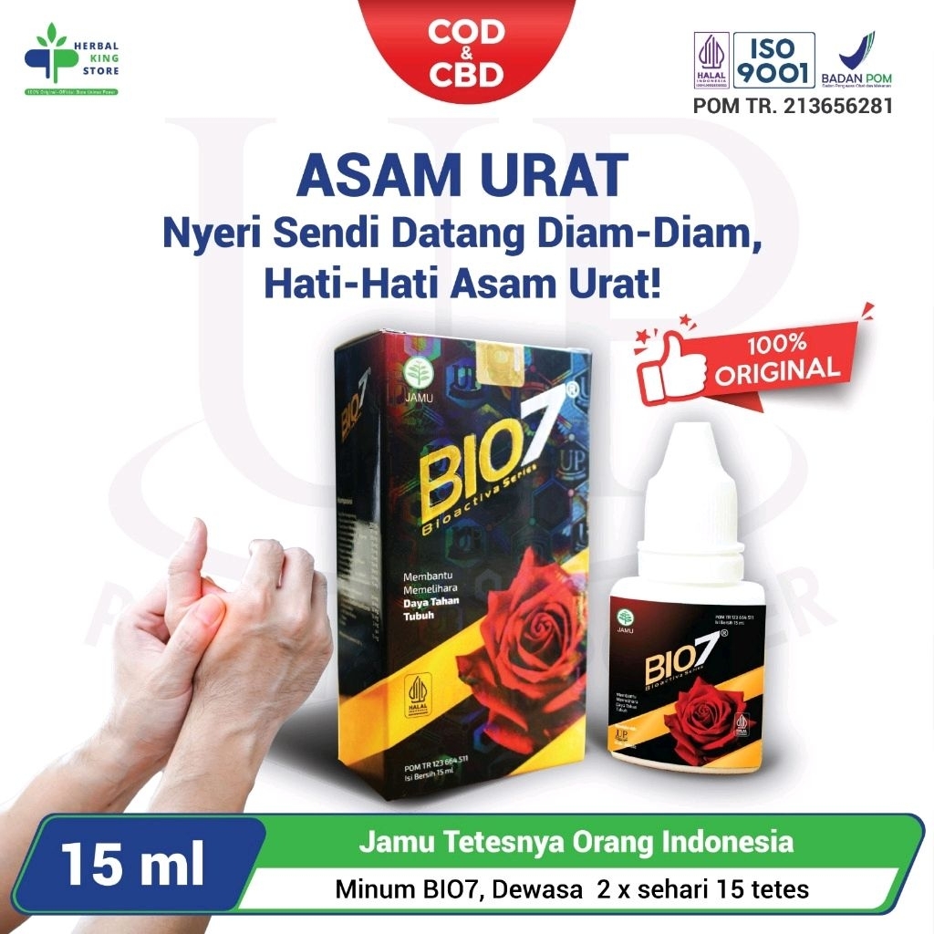Bio7 Official Store Asli | Bio Seven | Bio 7 Jamu Tetes Herbal Antioksidan Isi 15 ML Membantu Menjag