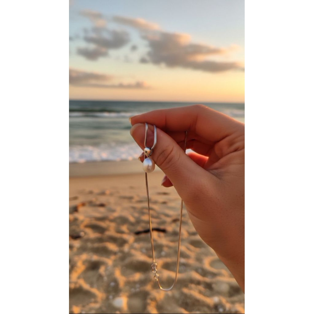 Liontin Mutiara Air Tawar, Berlian dan Emas