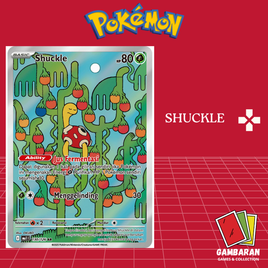 Shuckle AR 130/126 MA1 Kartu Pokemon Indonesia TCG