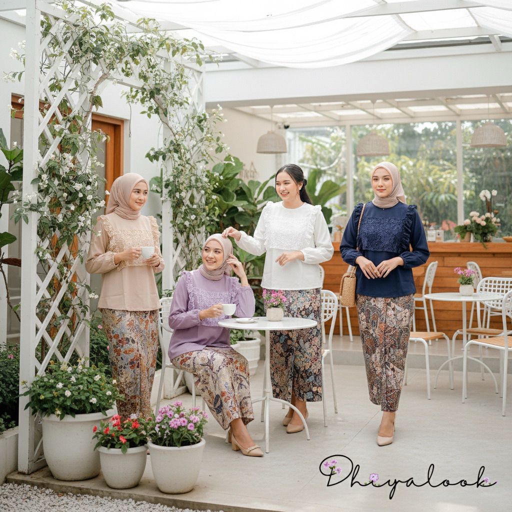 BAJU PAKAIAN ATASAN BLUS BLOUSE BLOUS ATASAN CEWEK WANITA PEREMPUAN PUTIH REMPEL MURAH TARIN BLOUSE