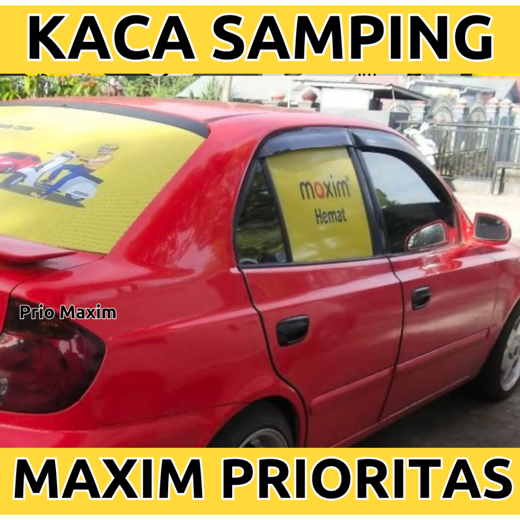 STICKER MAXIM KACA BELAKANG DAN SAMPING. STIKER KACA BELAKANG MAXIM CAR PRIORITAS 2025