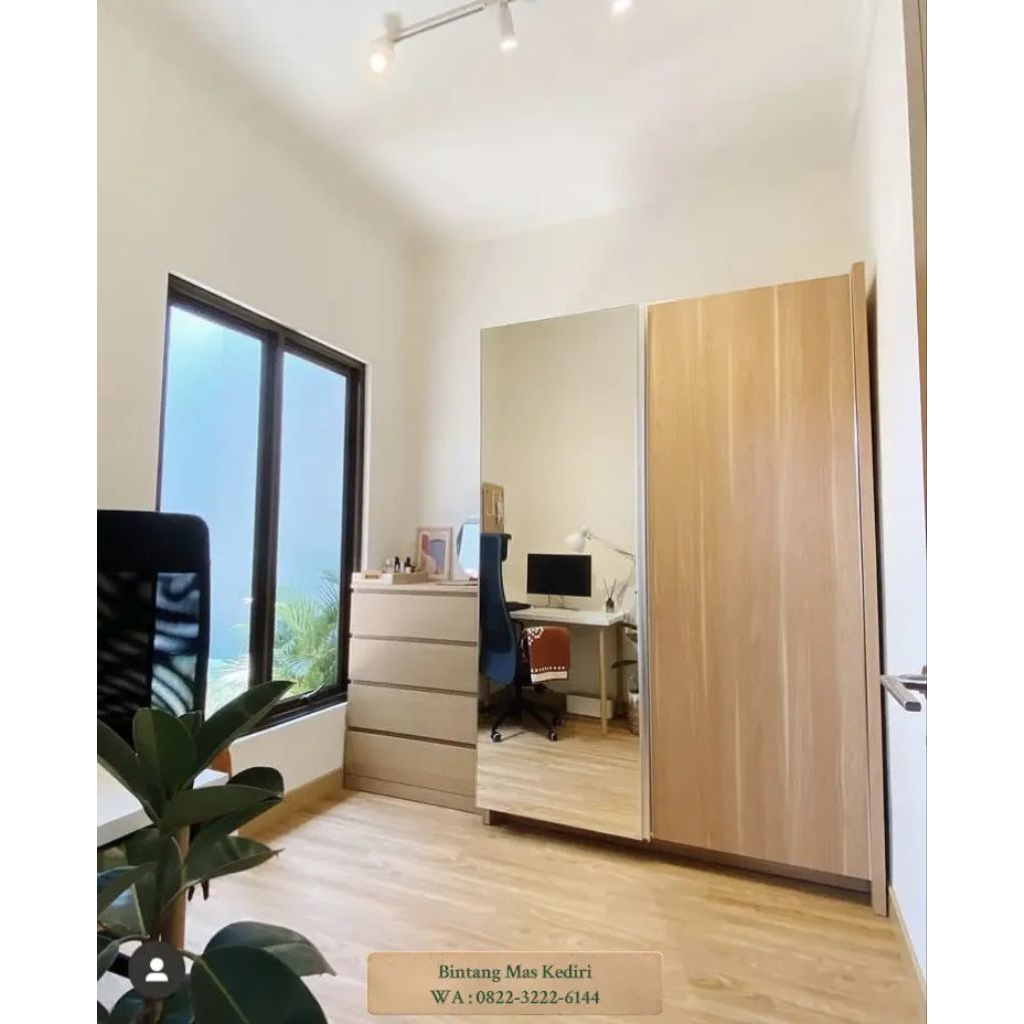 Custom lemari Pakaian Sliding Cermin Minimalis  | Wardrobe Kediri Nganjuk Blitar Tulungagung