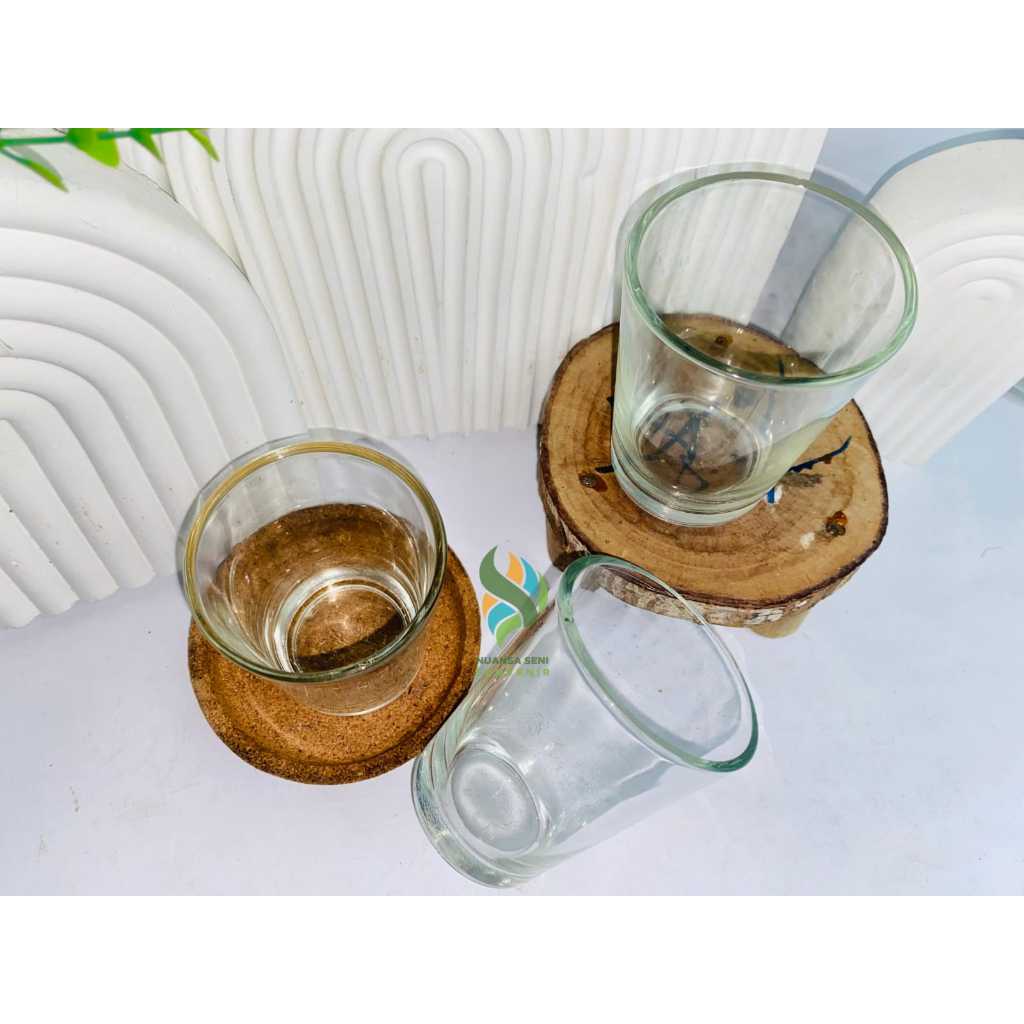 Souvenir Gelas Minum Jamu Gelas Cangkir Kaca Kecil Tumbler Mug Beling Bening Polos