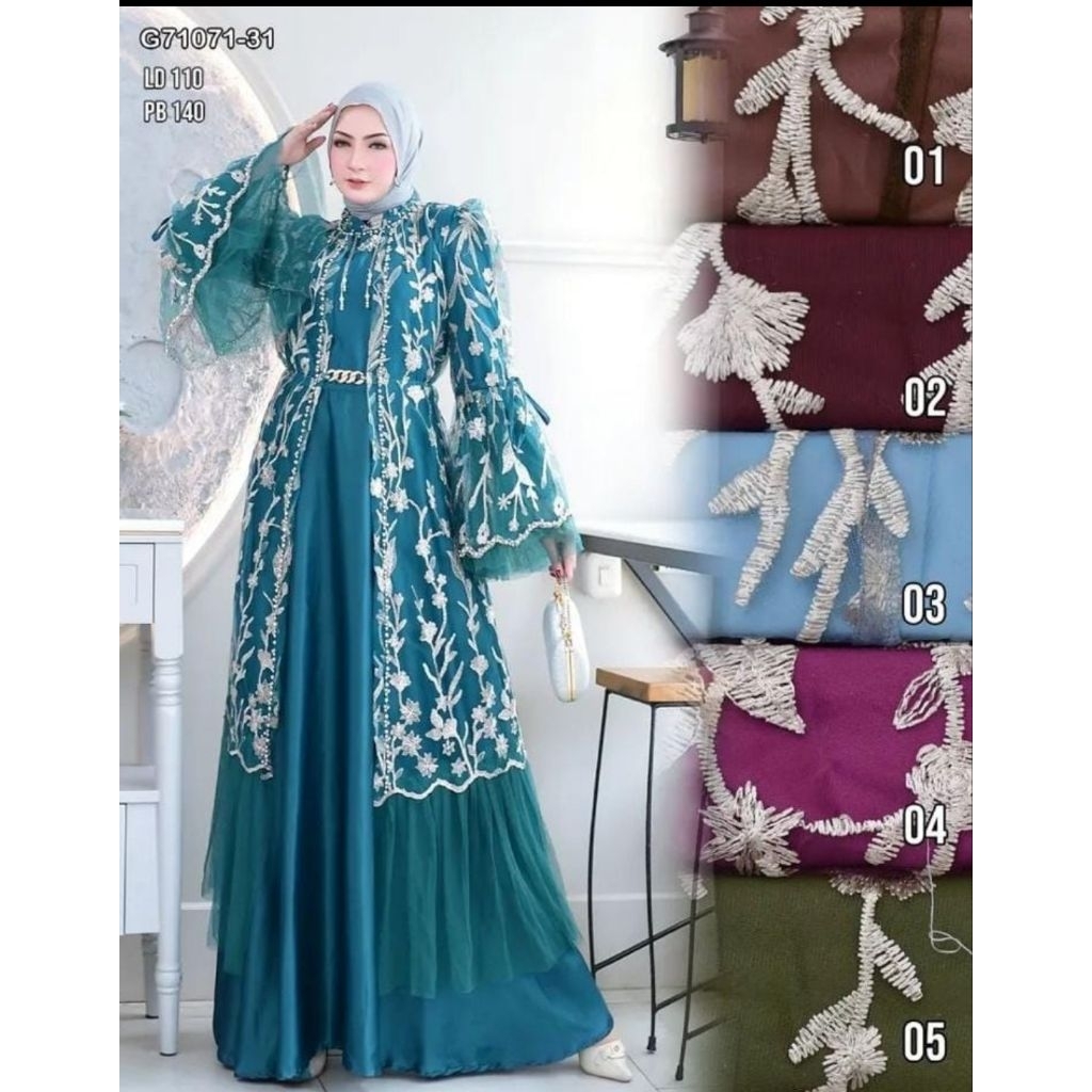 gamis penguasa bumi 3 wanita baju pesta dres kondangan ungu