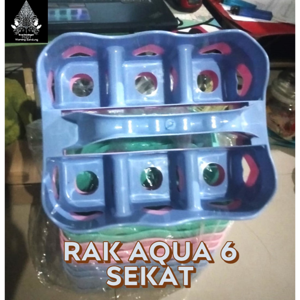 RAK AQUA ISI 6 MURAH / TEMPAT KERANJANG AQUA GELAS