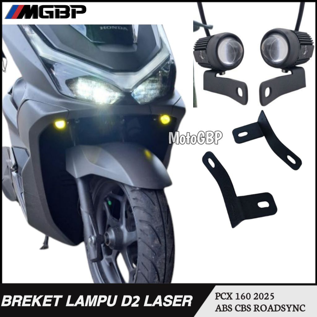 Breket Lampu Tembak D2 Laser Pcx 160 2025 Roadsync