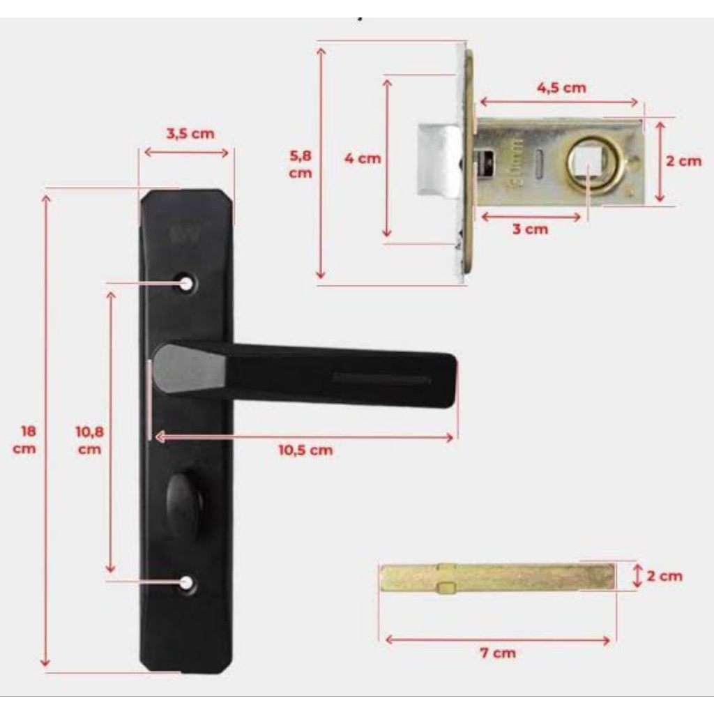 Promo  Kunci Pintu Wc - Handle Pintu Toilet - Kunci Pintu Aluminium Kamar Mandi Elegan Co